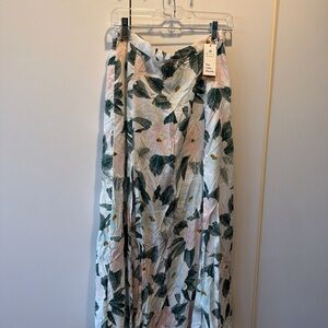 Billabong Floral Maxi Skirt - Green and Pink